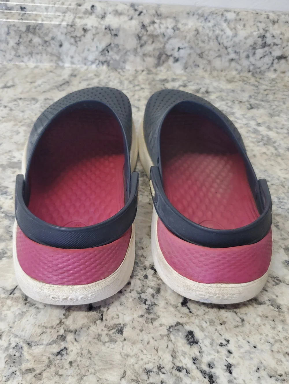 CROCS Navy and Red Vented Slip-On Clogs